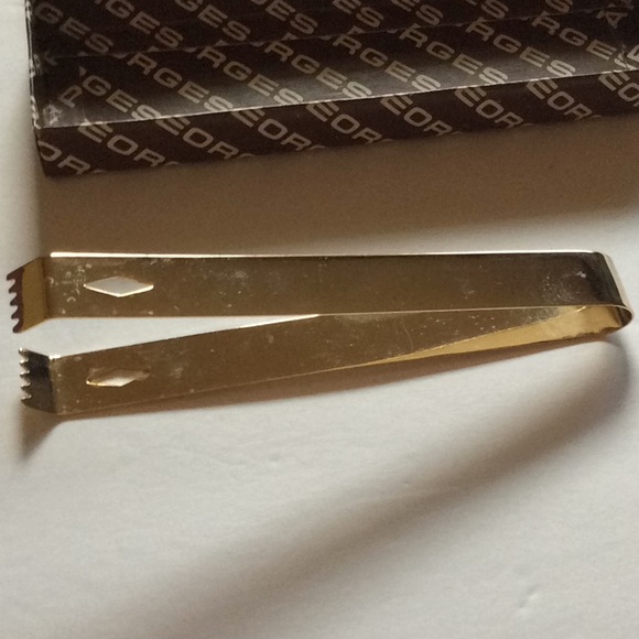 Vintage Georges Briard 22 carat gold plated tongs - Picture 3 of 5